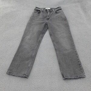 Abercrombie Fitch Jeans Womens 27 Ultra High Rise Ankle Straight Grey